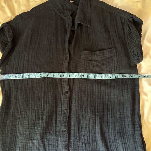 Black cotton shirt dress - Picture 6 of 7